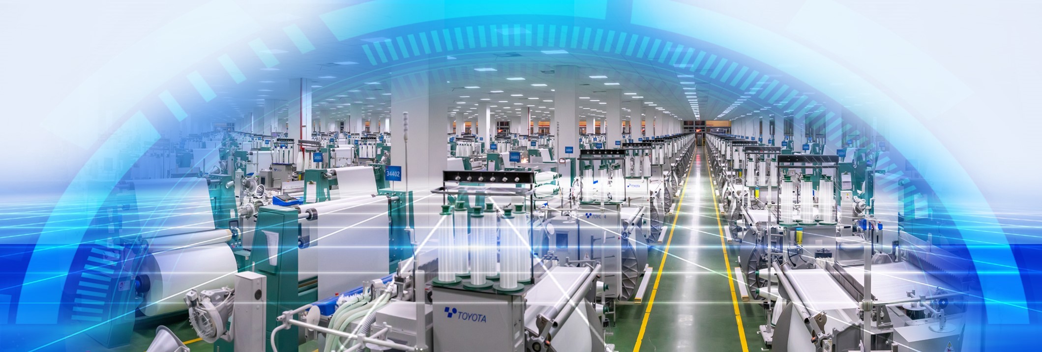 电子布无人车间.